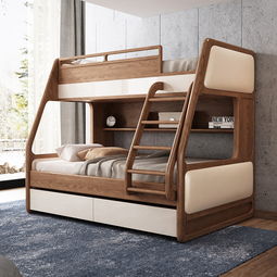 马氏皇庭简约北欧子母床高低床上下铺床男孩儿童床成人实木双层床